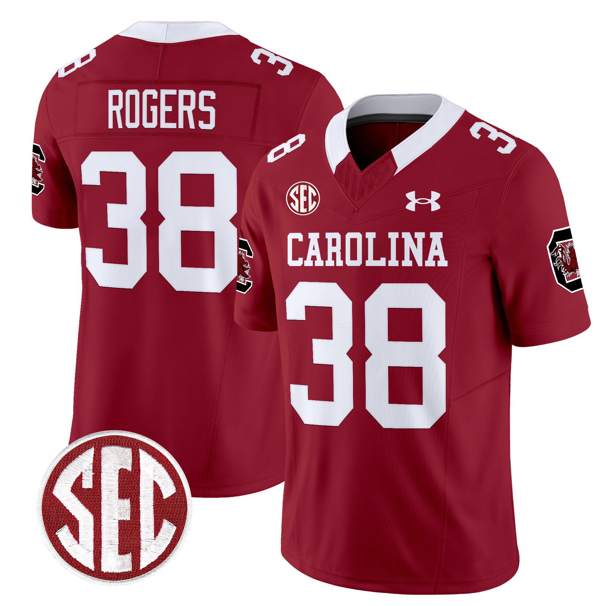 Men South Carolina Gamecocks #38 Rogers Red 1980 Throwback Vapor Limited 2024 NCAA Jersey->indianapolis colts->NFL Jersey